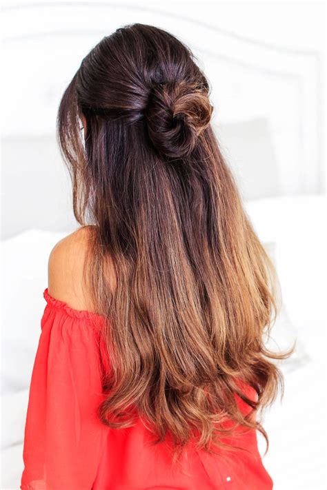 Lazy Hairstyles For Long Hair | Half updo hairstyles, Long hair styles, Lazy hairstyles