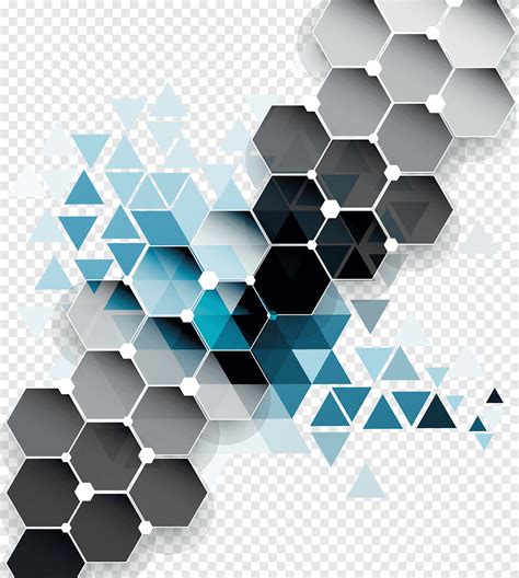 Geometría de triángulo, fondo de diamante colorido, gris y azul 3d, textura, ángulo png ...