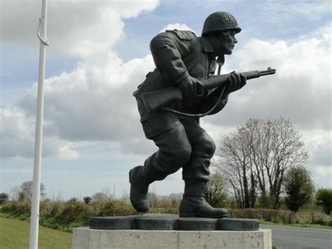 Utah Beach Statue of Lt. Dick Winters, of band of Brothers Fame