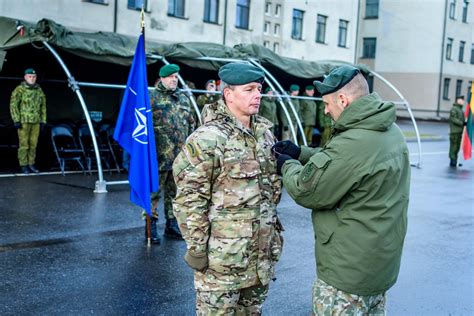 Soldiers of the NATO enhanced Forward Presence Battalion Battle Group Lithuania nearing the end ...