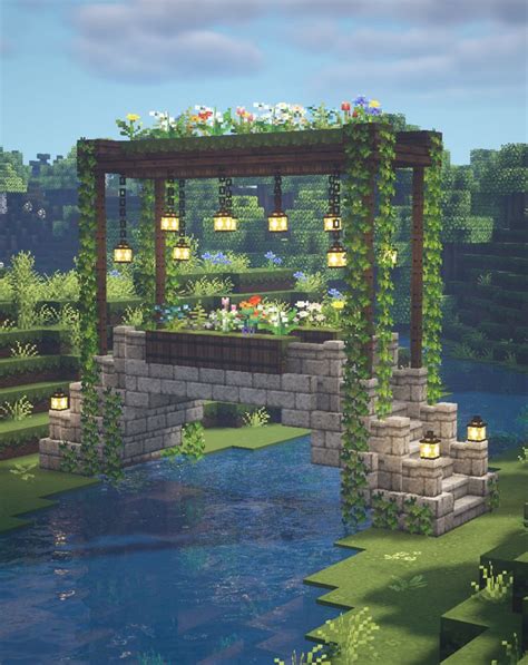 Minecraft Fairy Garden Bridge 🍄🌿 Magical Fairytale Cottagecore Build | Minecraft houses ...