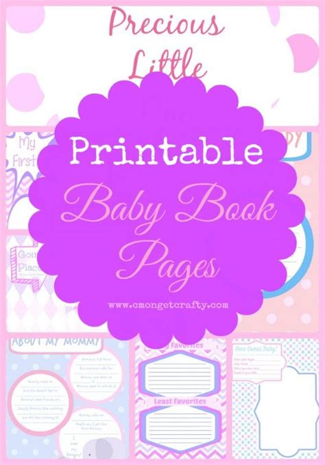Printable Baby Book Pages - GIRL | Baby book pages, Baby book, Baby girl books