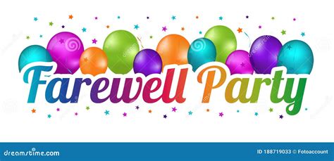 Farewell Party Banner Design Vector Illustration | CartoonDealer.com ...