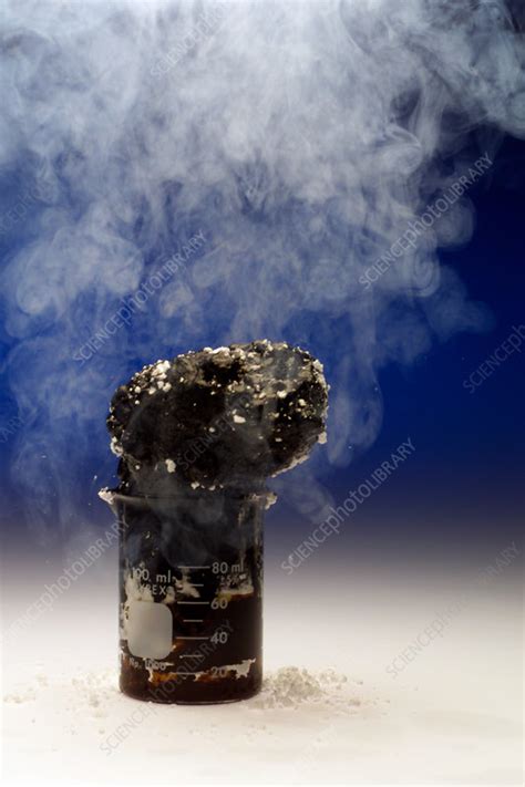 sulphuric Acid Reacting With Sugar (3 of 3) - Stock Image - A500/0801 - Science Photo Library