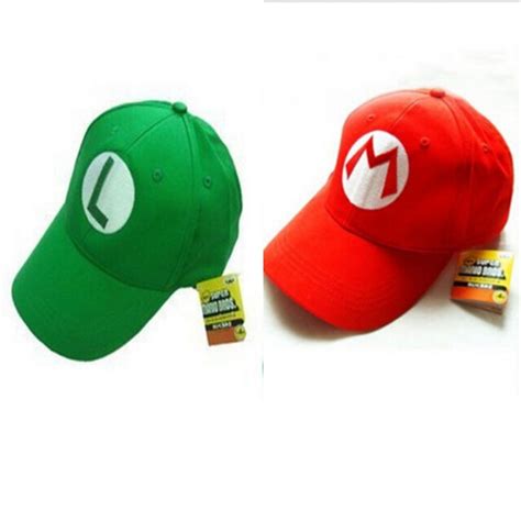 2016 Super Mario Cotton Caps hat Red Mario and luigi cap 5 colors Anime ...