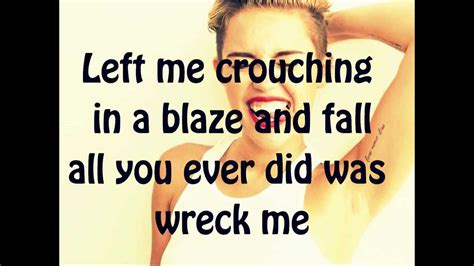 Miley Cyrus Wrecking Ball Official Lyrics Hq Full Hd