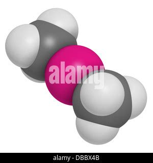 Dimethylmercury (organomercury compound), chemical structure. Extremely toxic neurotoxin. Atoms ...