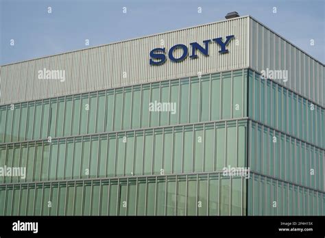 Sony headquarters in Switzerland, building with company name. This Japanese company manufactures ...