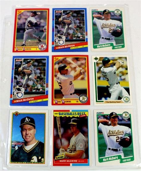 MARK McGWIRE BASEBALL CARDS SET of 9 HOF | EstateSales.org