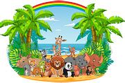 Funny kids animals, an Animal Illustration by Mark2000