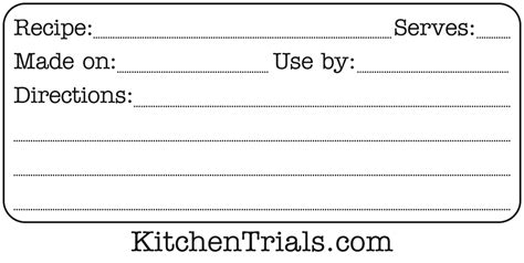 Freezer Labels | Kitchen Trials