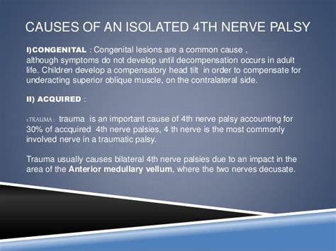 4th nerve palsy