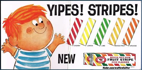 Fruit Stripe Gum Sign - 1960s | Gum brands, Stripe, Vintage store signs