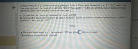 Solved Cheese production in a country is currently growing | Chegg.com