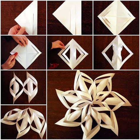 Make Your 3D Paper Snowflakes in 4 Simple Steps. Video Tutorial - MyFancyHouse.com