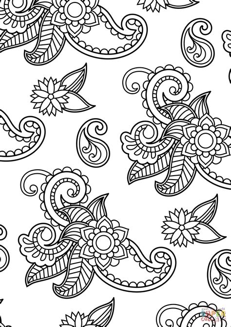 Paisley Pattern coloring page | Free Printable Coloring Pages