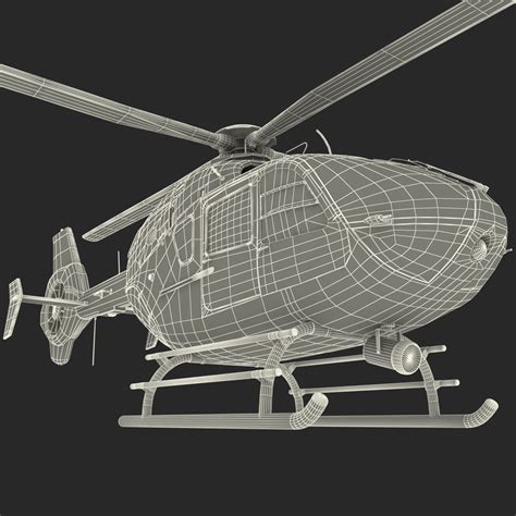 3d model of eurocopter ec-135 ambulance