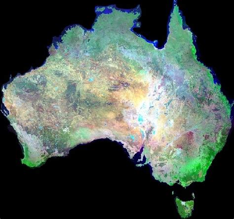 Australia by satellite - Australia Photo (1097013) - Fanpop