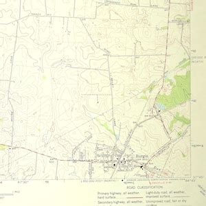 Harrodsburg Map of Burgin Kentucky LARGE Topographic Survey - Etsy