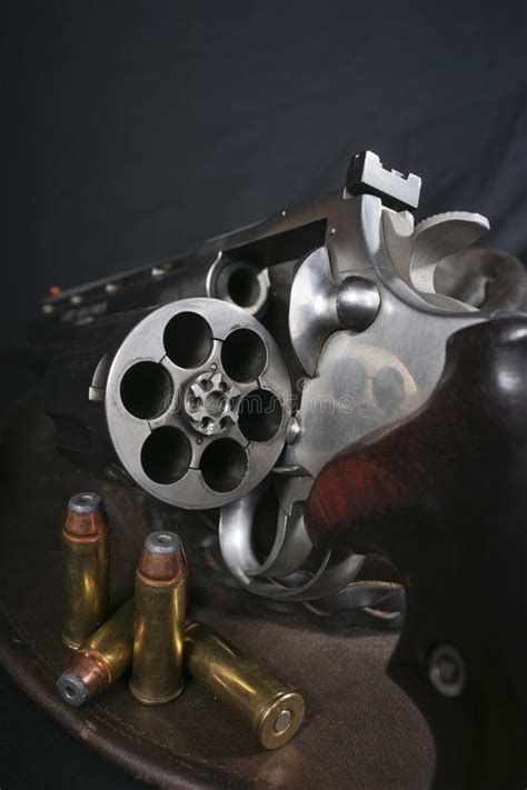 Revolver with Open Cylinder - 44 Magnum Stock Photo - Image of close, pistol: 149387362