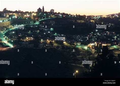 Jerusalem at night Stock Photo - Alamy