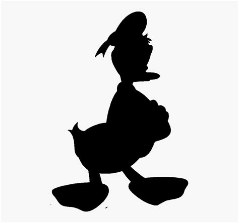 Donald Duck Silhouette Clipart, HD Png Download - kindpng