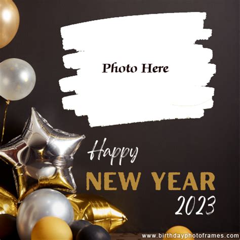 Personalized Happy New Year 2023 Photo Frame Edit