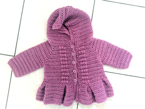 Crochet Pattern 54 BABY HOODED Cardigansize 3ms-3yrs.detailed ...