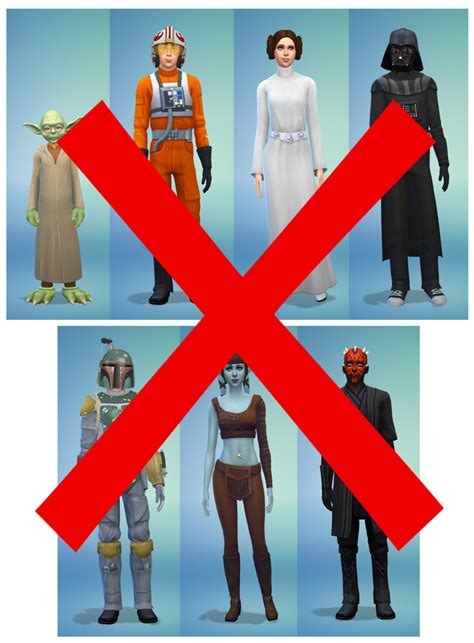 Mod The Sims - Star Wars Costume Hider