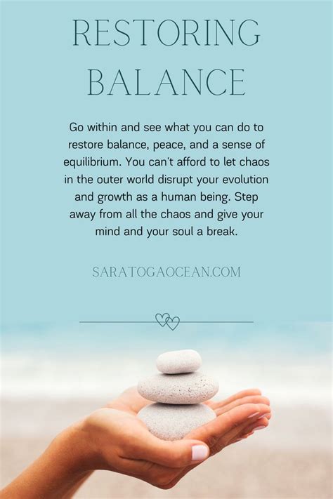 Restoring Balance | Health quotes motivation, Mind body spirit quotes, Spirit quotes