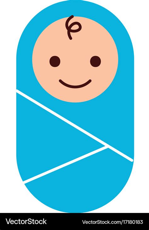 Baby wrapped in blanket clothes healthcare Vector Image