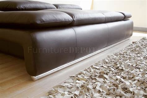 Modern Leather Sleeper Sofa & Loveseat Set w/Adjustable Arms