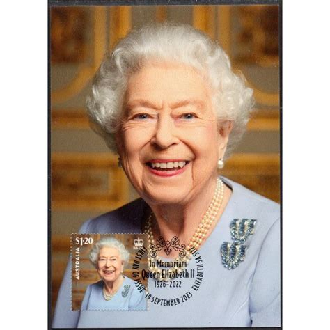 AUSTRALIA: 2023 IN MEMORIAM; QUEEN ELIZABETH II, 2022, MAXI CARD. on ...