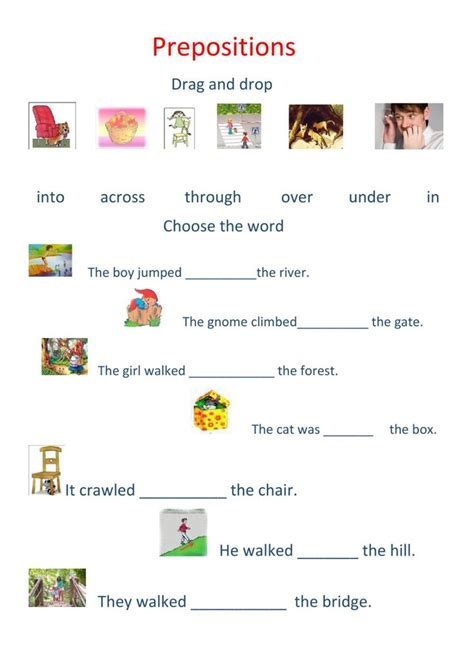 Prepositions of movement online exercise for Grade3. You can do the ...