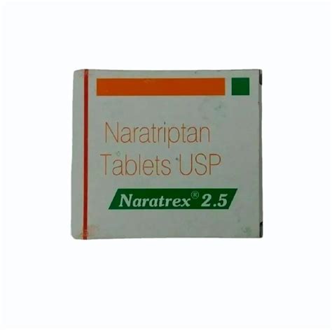 Naratriptan Tablets Usp (Naratrex 2.5), 2.5 mg at Rs 150/strip in Nagpur | ID: 2851741254288