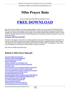 Prayer Rain Full Book Pdf - Fill Online, Printable, Fillable, Blank | pdfFiller