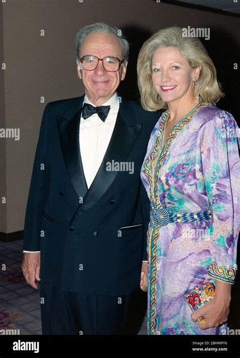 LOS ANGELES, CA. c.1994: Media mogul Rupert Murdoch & wife Anna Murdoch ...