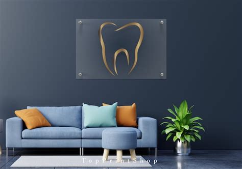 Gold Tooth Wall Art Print on Glass Dentist Office Decor - Etsy