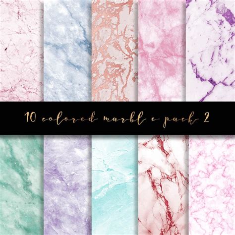 Colored marble digital paper 2 Pink marble paper Marble | Etsy