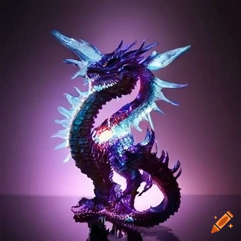 Crystal dragon sculpture