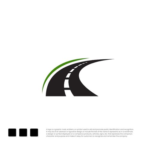 Premium Vector | Track and winding road, road logo