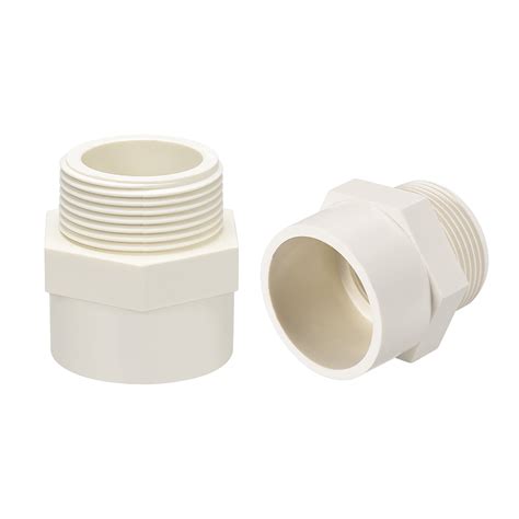 40mm Slip x G1-1/4 Male Thread,PVC Pipe Fitting Adapter Connector 2Pcs ...