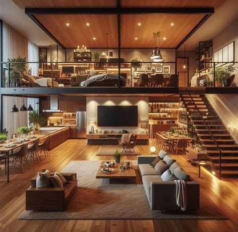 Modern Loft Living Room Decor Ideas