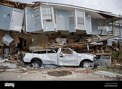 Damage caused by Hurricane Katrina Slidell Louisiana On the shore of ...