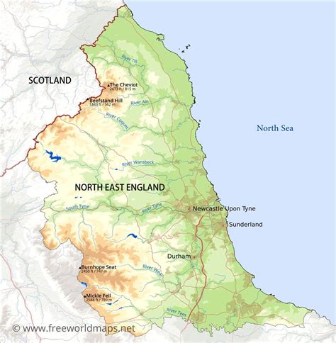 Map Of North East England With Towns - Fgo Summer Event 2024