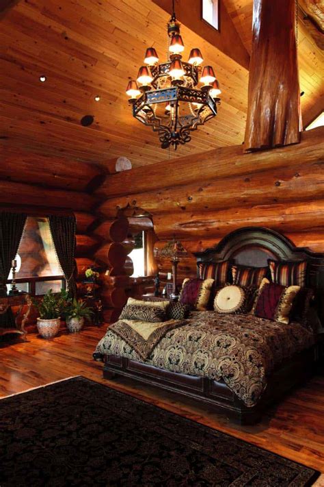 35+ Gorgeous log cabin style bedrooms to make you drool