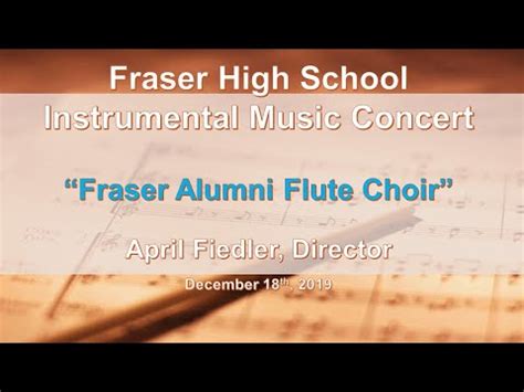 Fraser High School - Alumni Flute Choir - Concert 12-18-19 - YouTube