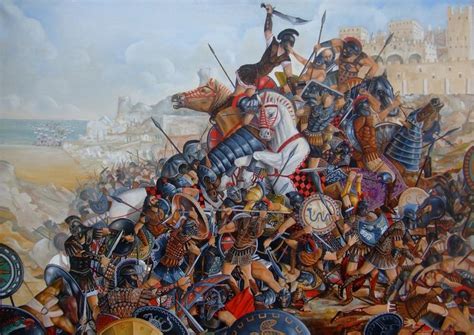 Battle Of Pharsalus Painting