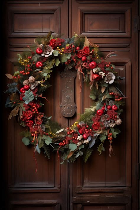 Christmas Wreath Hanging Free Stock Photo - Public Domain Pictures