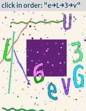 the letters and numbers are drawn in different colors, including blue, green, purple, and yellow